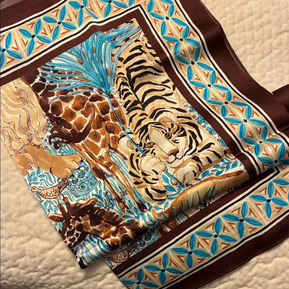 Lilly Pulitzer Animal Print Silk Scarf